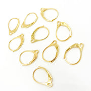 Gold Plated Sterling Silver Lever Back Ear Wire